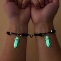 Luminous Magnetic Bracelet of Eternal Love Adjustable Long Distance Hexagonal Bracelets for Couple Mutual Bracelets