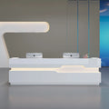 QTZ53 Modern Custom Size Simple Design Hotel Front Desk White Reception Table Counter Desk