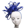 Wholesale Fashion Design Party Women Church Fascinators Hats Sinamay Navy Blue Church Fascinator Headbands