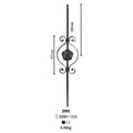 Ornamental Forged Steel Elements Balusters  for Staircase Railing Handrail Balcony Balustrade Gate Fence Parts