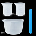 Resin Silicone Measuring Cups 600ml/20oz Resin Mixing/100ml Measuring Cups Silicone Stir Sticks for Jewelry Making