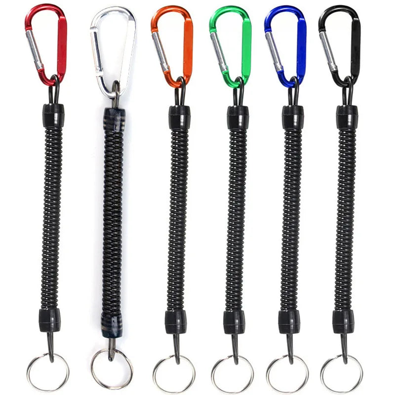 Fishing Lanyard Ropes Retractable Plastic Rope Tether Safety Line Max Stretched Length