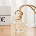 New Design 10ml Clear Star Shape Refillable Car Perfume Hanging Empty Bottle Custom Logo