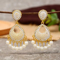 2020 New Design Indian Style Stud Earrings Fashion Pearls Earrings Alloy Teardrop Earrings for Women KQE805