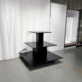 Keway 3 Tier Square Table Display Melamine Square Table in Black