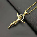 Factory Cheap Custom Stainless Steel Jesus Crystal Pendant Necklace Religious Jewelry