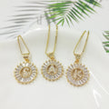 Wholesale Cubic Zircon Initial Charm Necklace 26 Alphabet Necklace for Women MegaBDM