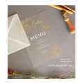 Factory Wholesale 1mm clear Frosted 5*7 Acrylic Wedding Invitation Card Menu Luxury Blue for Quinceanera