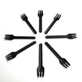 158mm 180mm Black Paper Cutlery Set of Fork Knife Napkin Disposable Paper Cutlery Packet Black Paper Fork