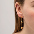 Fashion 18K Real Gold Plated Round Earrings Women Stainless Steel Round Ball Stud Earrings for Women