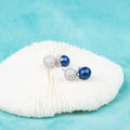 E030622 S925 Pearl Earring 925 Sterling Silver DIY 7-8mm Natural Freshwater Pearl Stud Earring for Women