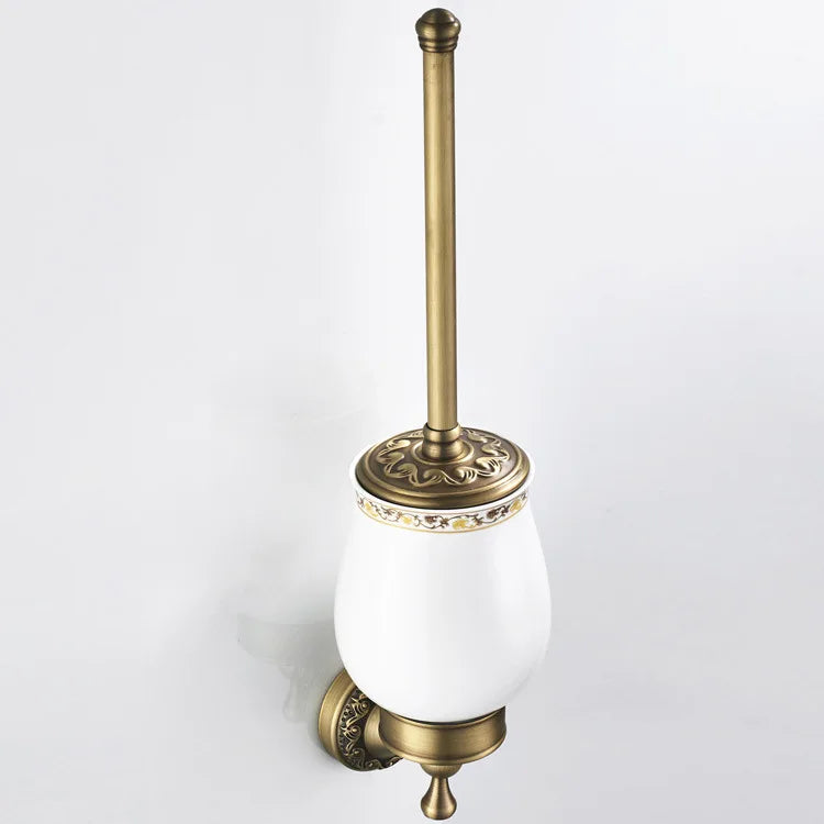 Modern Color New Toilet Brush Set Ceramic Toilet Brush Cup and Holder with Pendant Bathroom Hardware Kit Eco-friendly Hotel Use