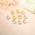 Hollow Triangle Mini Charm for Jewelry Necklace Bracelet Stainless Steel Gold Plated Round Pendant Jewelry Accessories