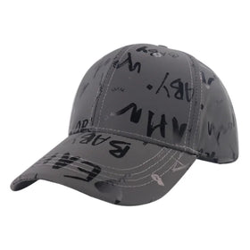 Hot Sales High Light Waterproof Custom Printing Popular Baseball Dark Gray Reflective Sports Hats for Man Night Running Cycling