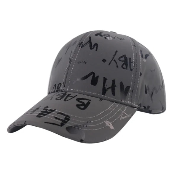 Hot Sales High Light Waterproof Custom Printing Popular Baseball Dark Gray Reflective Sports Hats for Man Night Running Cycling
