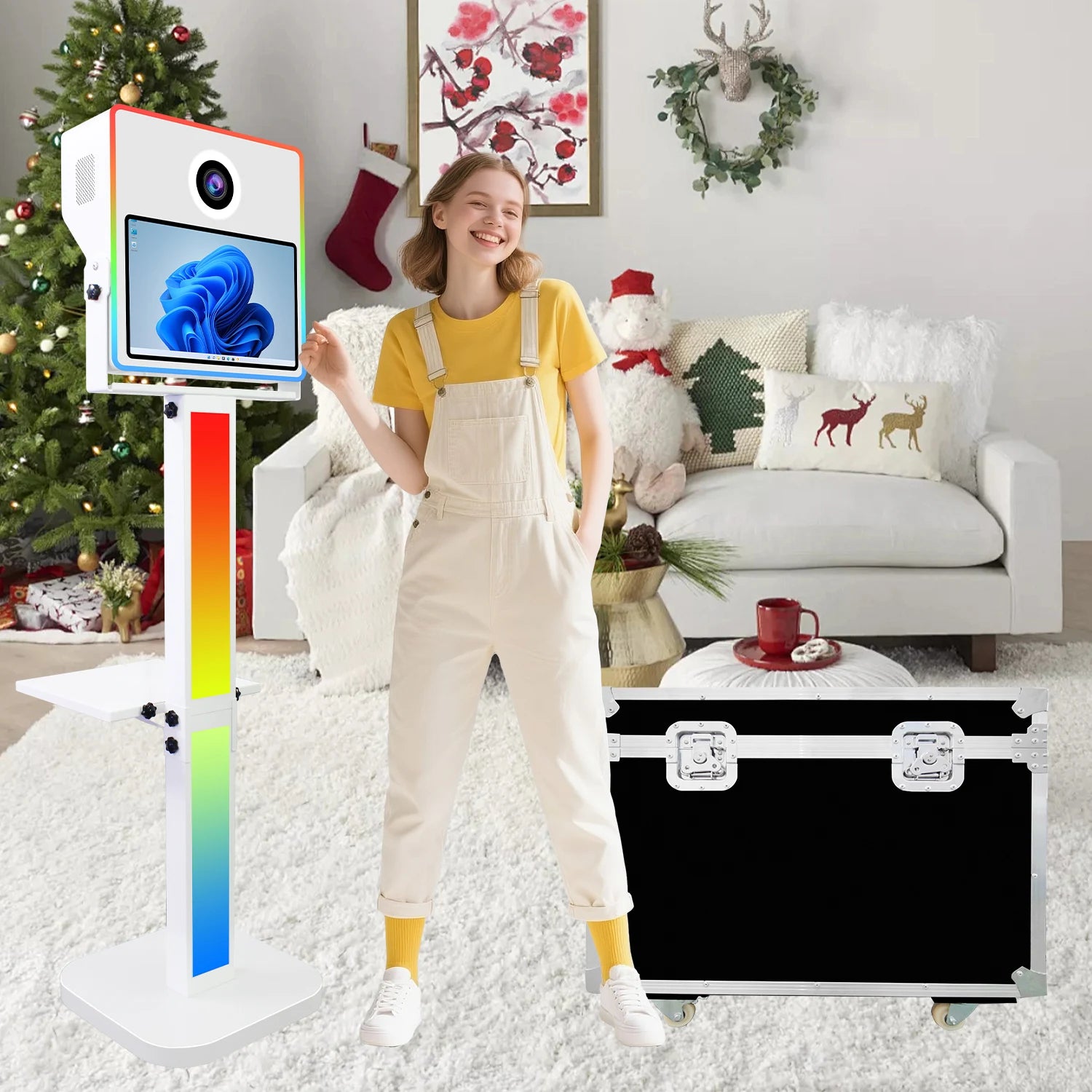 Lowest Price DSLR Photo Booth Shell With 15.6 Inch Touch Screen Camera Photobooth for Party Wedding Selfie Photo Booth Machine