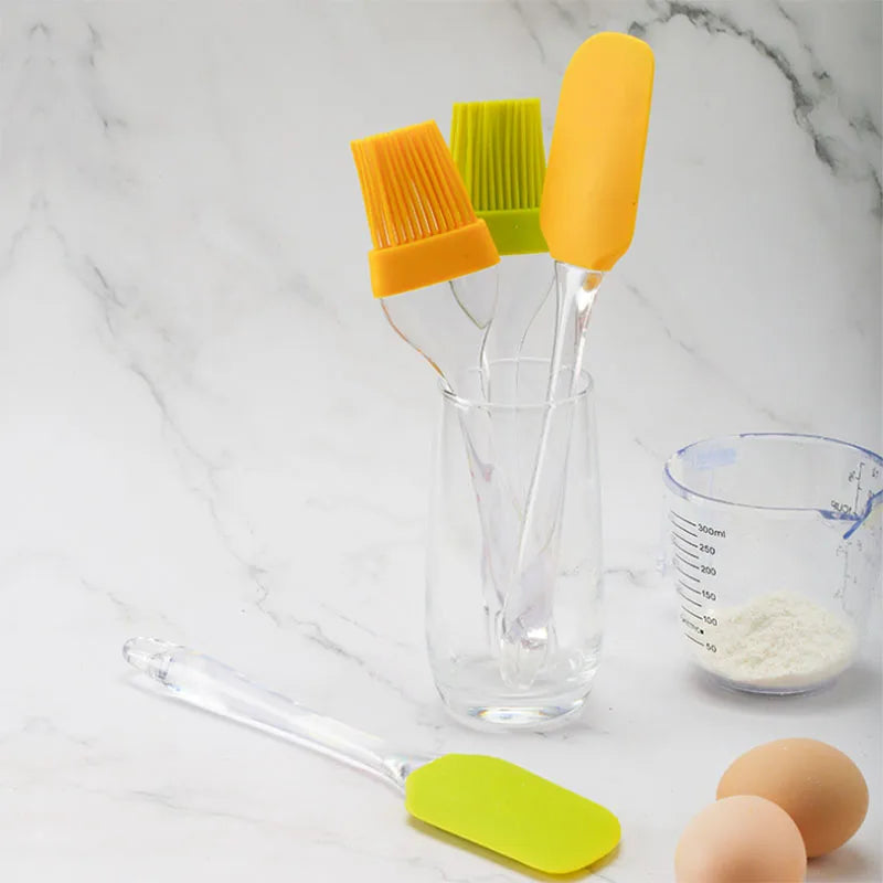New Custom Design Logo Non-Stick and Heat Resistant Baking & Pastry Tool Silicone Spatula Brush