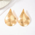 New Exaggerated Simple Geometric Gold Water Drop Large Metal Earrings Women Party Jewelry Accessories