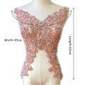 Sew on clear Glasses Crystal Patch Colorful Bodice Rhinestone Applique for Wedding Dress DIY Manual Accessories WDPE-011