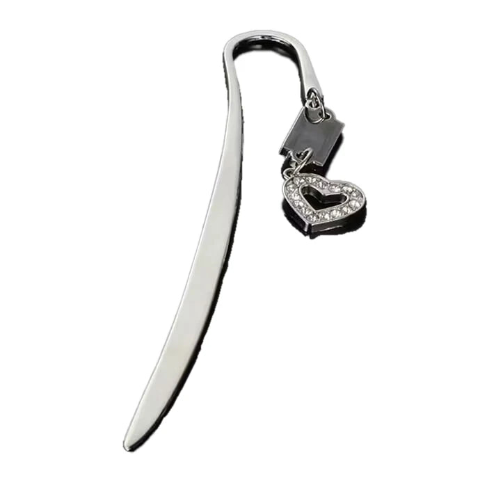 Souvenir Gifts Heart Bookmark Metal with Diamond