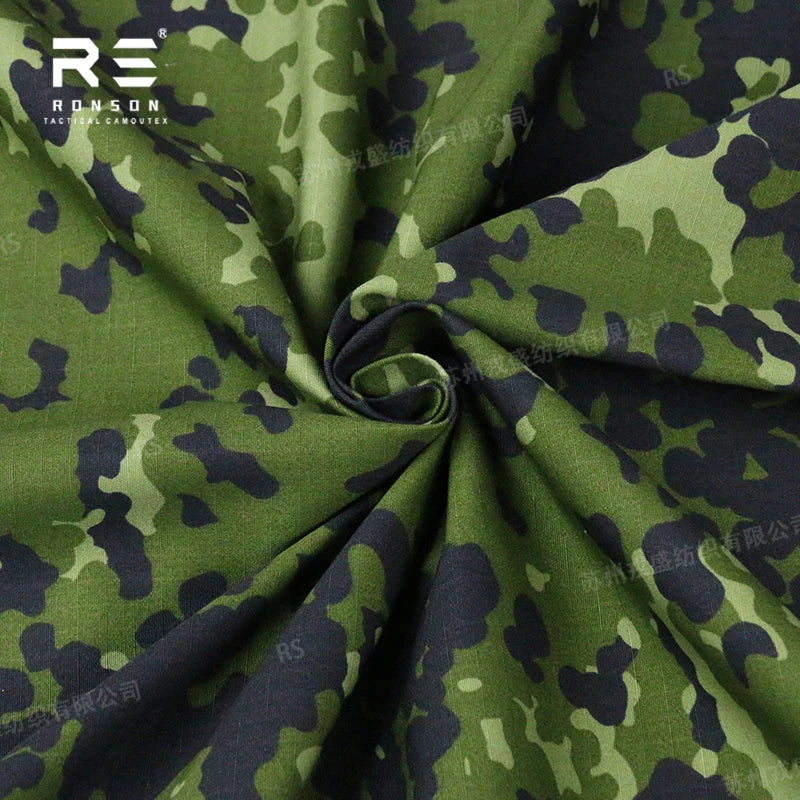 M84 DENMARK FLECTARN Camouflage Fabric NYCO50/50 Rip-stop Printed Nylon Cotton Camouflage Waterproof IRR Treatment for Tactical