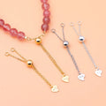 Hot Sell 925 Sterling Silver Bracelet Extension Chain With Silicone Beads Necklace Adjustment Chain Diy Jewelry Supplies