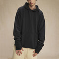 Custom Logo Men Streetwear Heavy Weight Oversized Crop Boxy Cut Distressed Vintage Sun Faded Acid Wash Baggy Sweatshirt Hoodie
