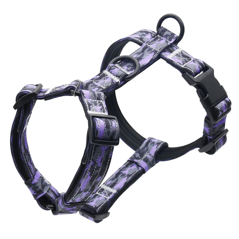 Durable Heavy Duty Dog Vest Chest CAMO Tactical Harness Can Be Adjustable H-shaped Traction Straps Custom Design