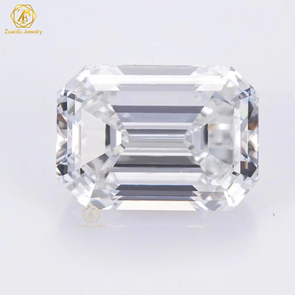 IGI Certified Lab Grown HPHT Diamond Emerald Cut VVS-VS Clarity 1ct 2ct 3ct CVD Lab Grown Diamond for Ring Earring Making