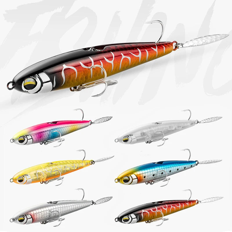 25g/30g Plastic Hard Body Pencil Lure Sinking Long Casting Artificial Swim Bait Spoon Fishing Lure Stickbait