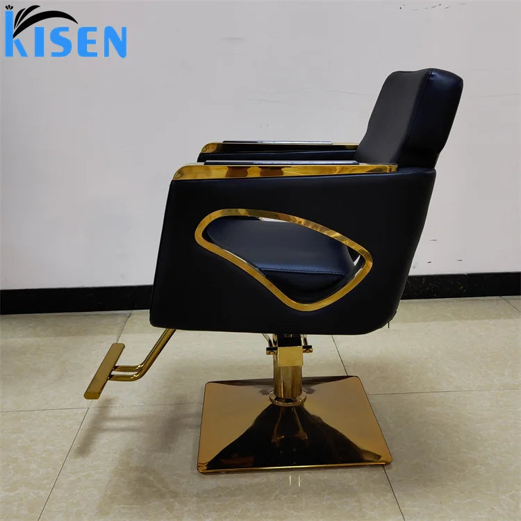 Kisen Furniture Free Shipping New European Heavy Duty Barber Chair Hair Styling Salon Chairs