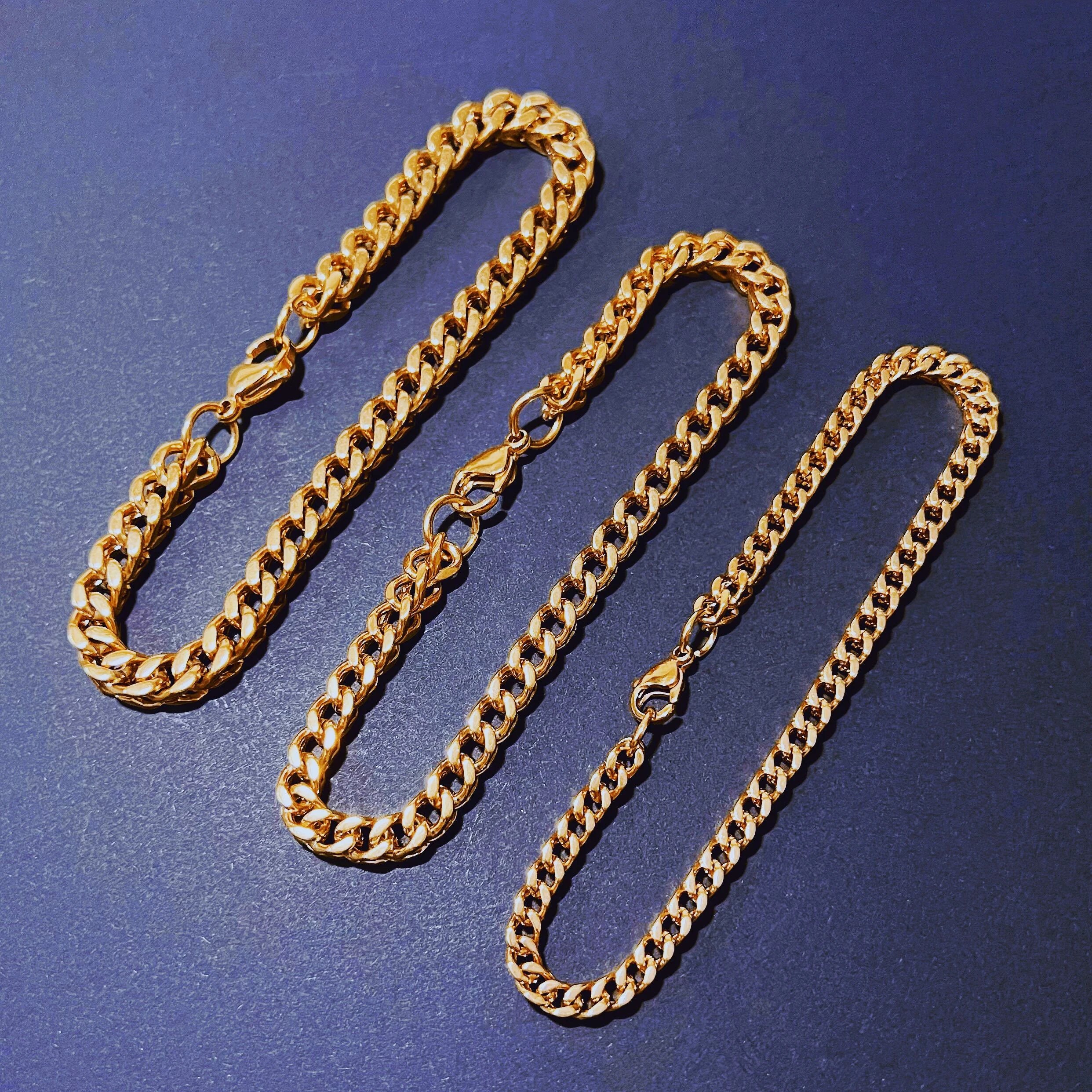 Custom Men Franco Chain Bracelet 4mm 5mm 6mm Stainless Steel Waterproof Jewelry 18k Gold Franco Link Chain Hip Hop Bracelet Gift