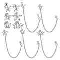 Single Chain Butterfly Flower CZ Cartilage Ear Tragus Stud Helix 20G Surgical Steel Lobe Jewelry with Zircon for Wedding