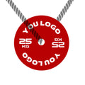 Men's Fitness Gym Wooden Bumper Plate Pendant Weight Plate Necklace Weight Lifting Customized Logo Club Gifts VIGFIT Dia 4.5cm