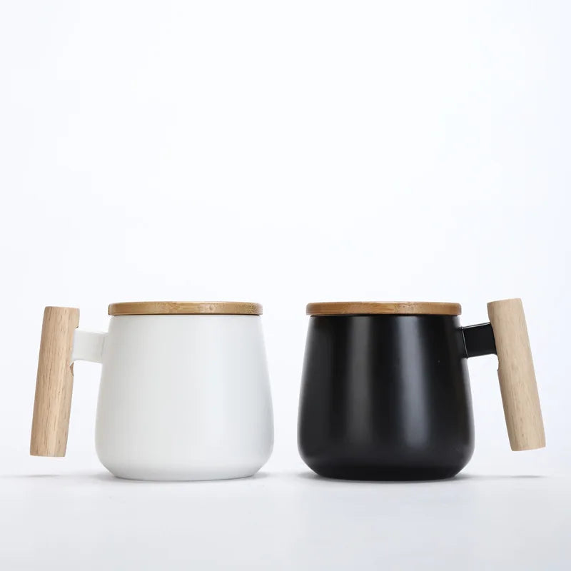 Nordic Porcelain Ceramic Coffee Mug Creative Minimalist Design 380ml Capacity Party Use Dishwasher & Microwave Safe