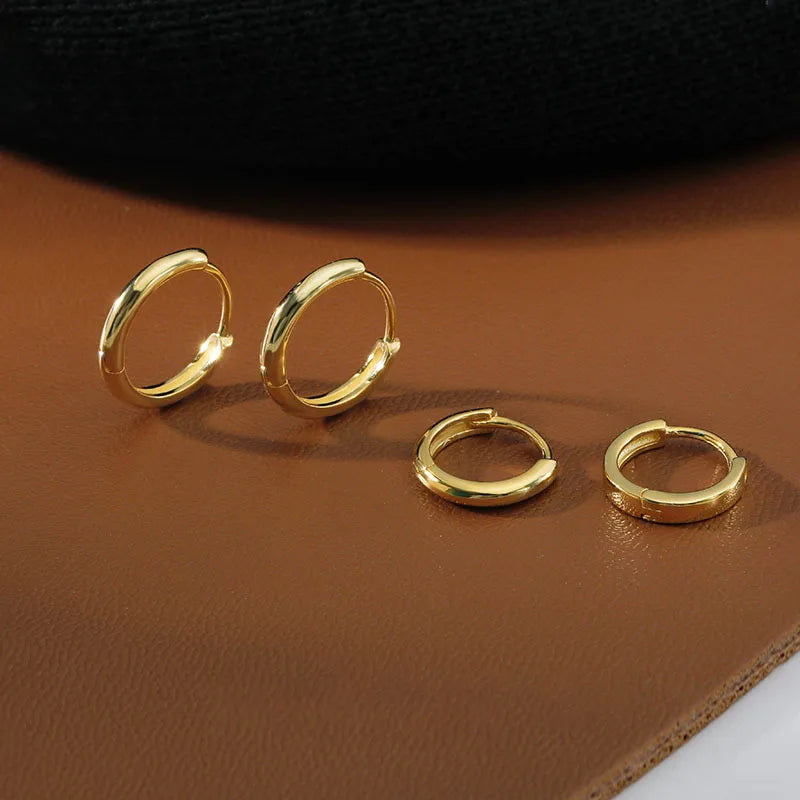 2024 Simple Custom S925 Sterling Silver Custom Buckle Earrings Hoops Earrings Studs