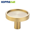 Koppalive Luxury Mini Brass Kitchen Cabinet Door Knobs with Brushed Surface Treatment