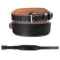 Adjustable Alloy Buckle Gym Exercise Training Waist Back Support Leather Weight Lifting Belt with Powerlifting Features