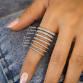 Dainty VS1 IGI Certified HPHT CVD 14K Solid Gold Wedding Band Stack Ring Lab Grown Diamond FULL Eternity Band for Women