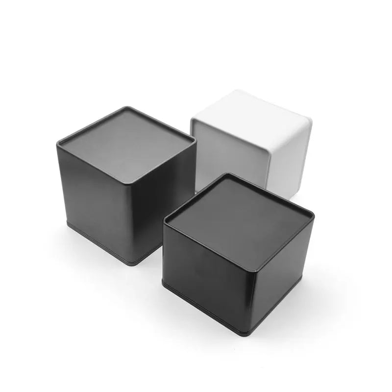 250ml Metal Aluminum Packing Tin Box for Black Tea square White Metal Package Container Boxes for Coffee Tea