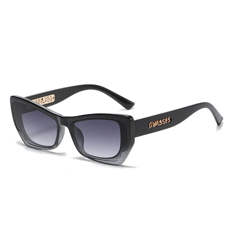 MYJ8819 Europe Fashion Classic Cat Eye Shades Personalized Trendy Transparent Frame Eyeglasses Square Women Sunglasses