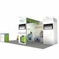 10x 20ft Foldable Dye Sublimation Exhibition Booth Portable Tension Fabric Easy Setup Trade Show Display Stand