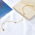 Summer Fashion Beach Foot Jewelry Anklet Custom Mini Mixed Color Eye Beads Anklet Fine 316l Stainless Steel Anklet for Women