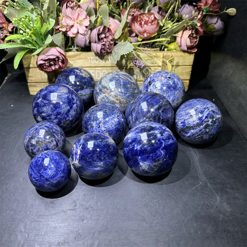 Wholesale Natural Healing Crystals Stone All Ball Blue Sodalite Spheres for Fengshui Decoration