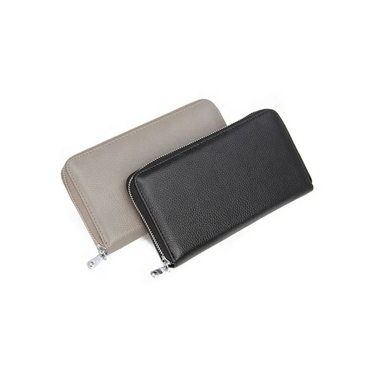 Woman Long Wallet Wholesale Genuine Leather Rfid Blocking Long Accordion Credit Card Wallets Purses Zipper Long Purse Wallet