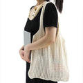 2023 New Women's Crochet Wool One Shoulder Tote Bag Vintage Fashionable Geometric Pattern Dual Bohemian Open Custom Wholesale