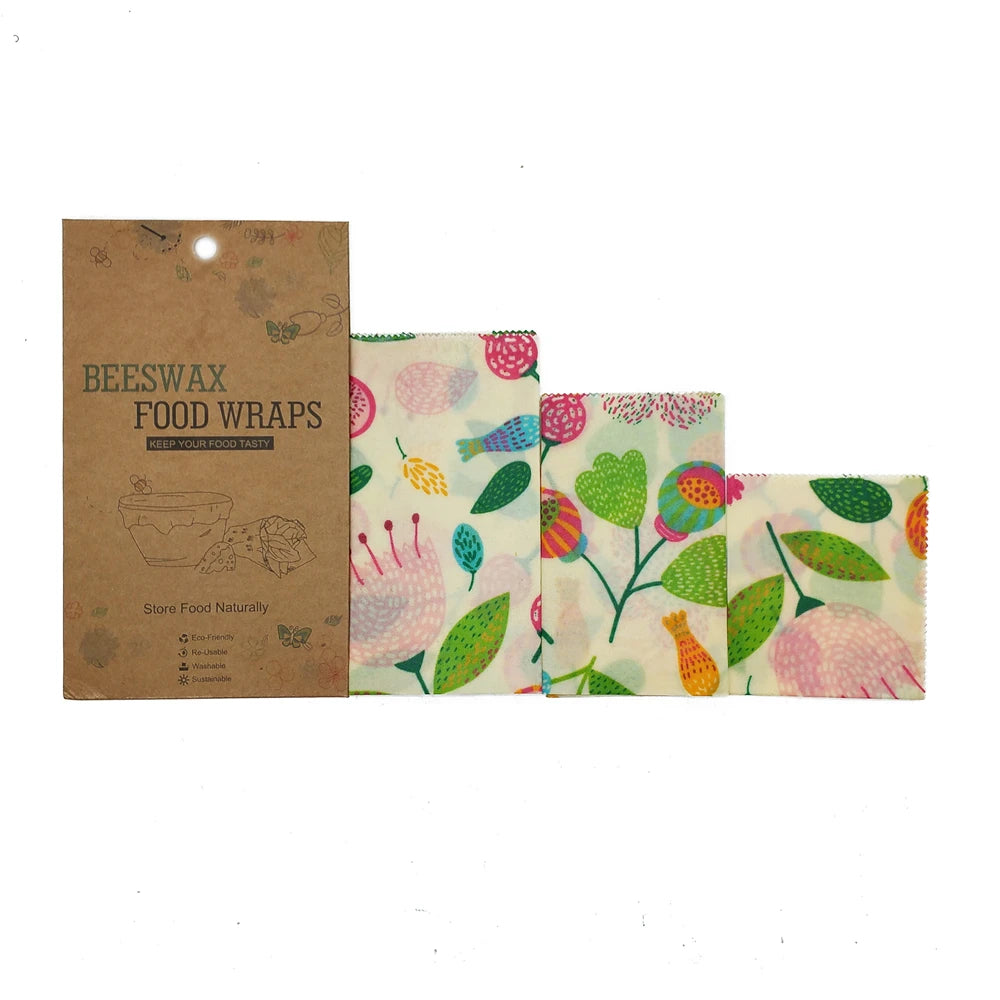 Beeswax Reusable Food Wraps Sustainable Products Organic Wax Wrap Eco-friendly Bees Wrap Organizatio