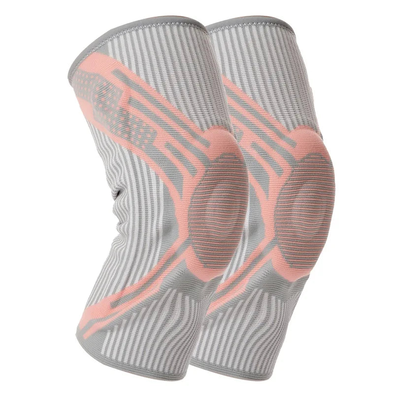 Sports Basketball Football Riding Running Spring Support Knitted Breathable Nylon Knee Support Brace