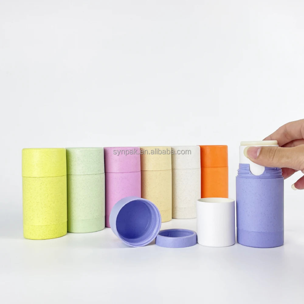 45ml Biodegradable Kraft Paper Inner Barrel Refillable for Deodorant & Shampoo Containers for Twisted Face Blush Stick Bottles