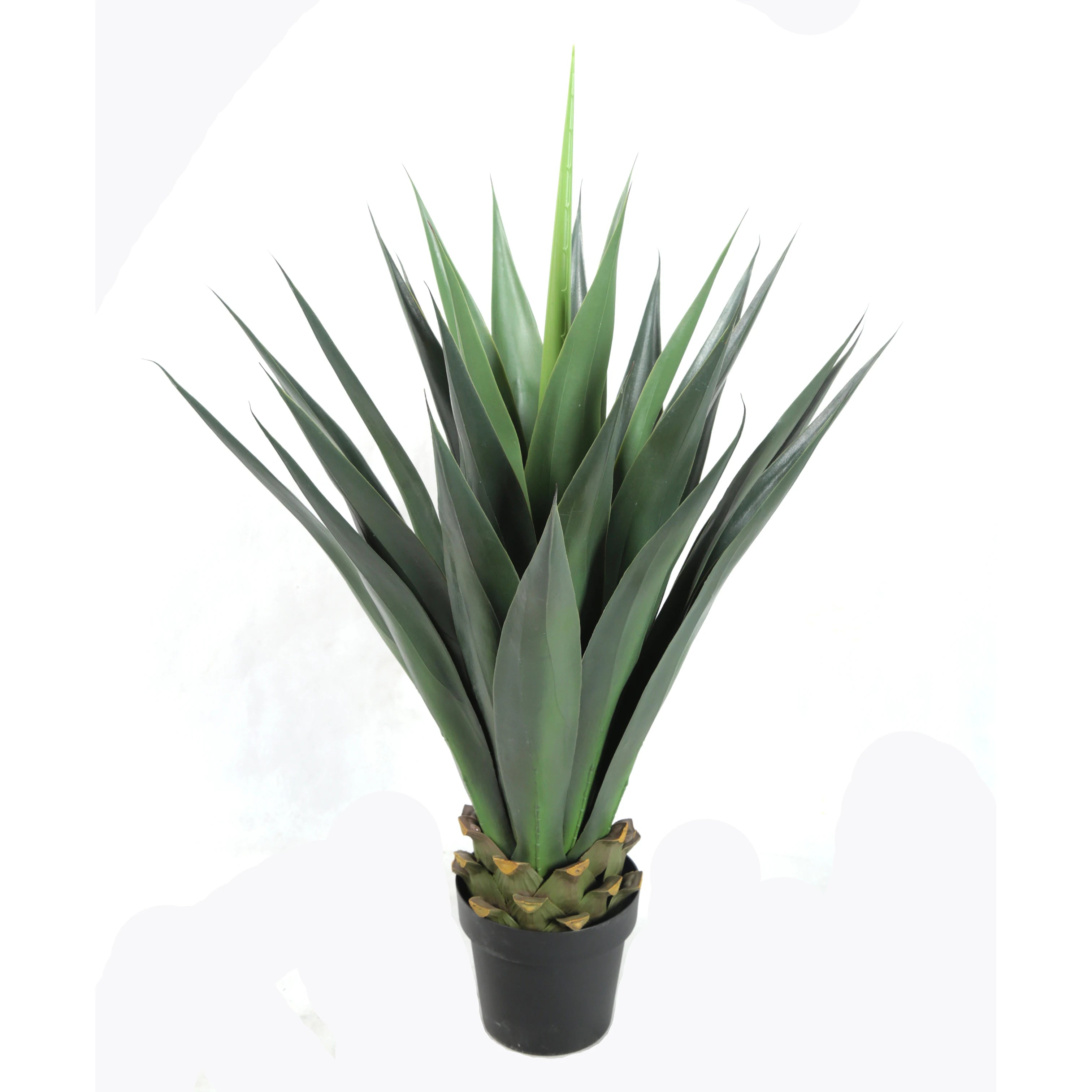 Factory Price Outdoor 105CM 31 Leaves Faux Agave Sisalana Tropical Potted Bonsai Artificial Tree Fake Yucca Plants Decoration